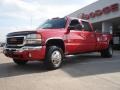 Victory Red - Sierra 3500 SLT Crew Cab 4x4 Dually Photo No. 4