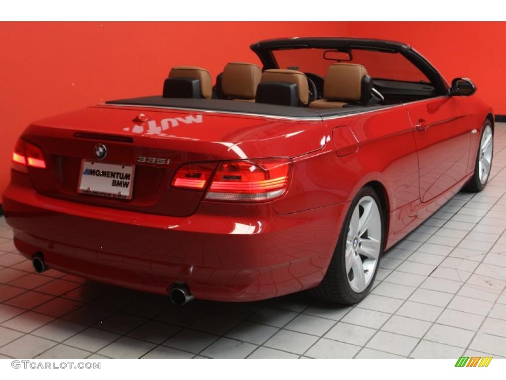 2008 3 Series 335i Convertible - Crimson Red / Saddle Brown/Black photo #3