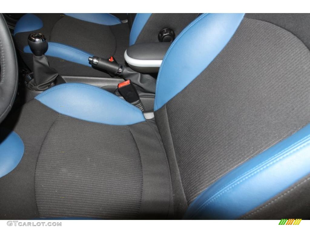 2008 Cooper S Hardtop - Lightning Blue Metallic / Blue/Carbon Black photo #6