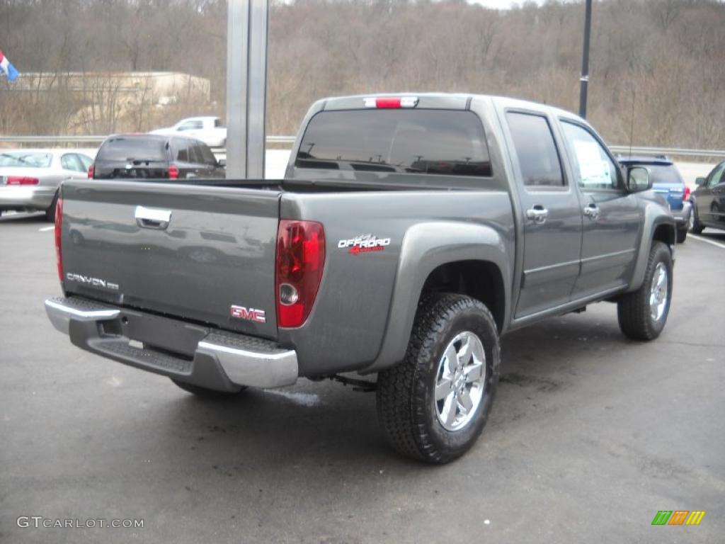 Gray Green Metallic 2011 GMC Canyon SLE Crew Cab 4x4 Exterior Photo #47539832