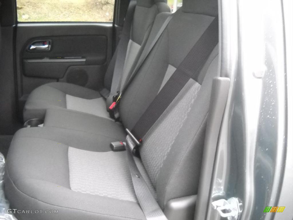 2011 Canyon SLE Crew Cab 4x4 - Gray Green Metallic / Ebony photo #9