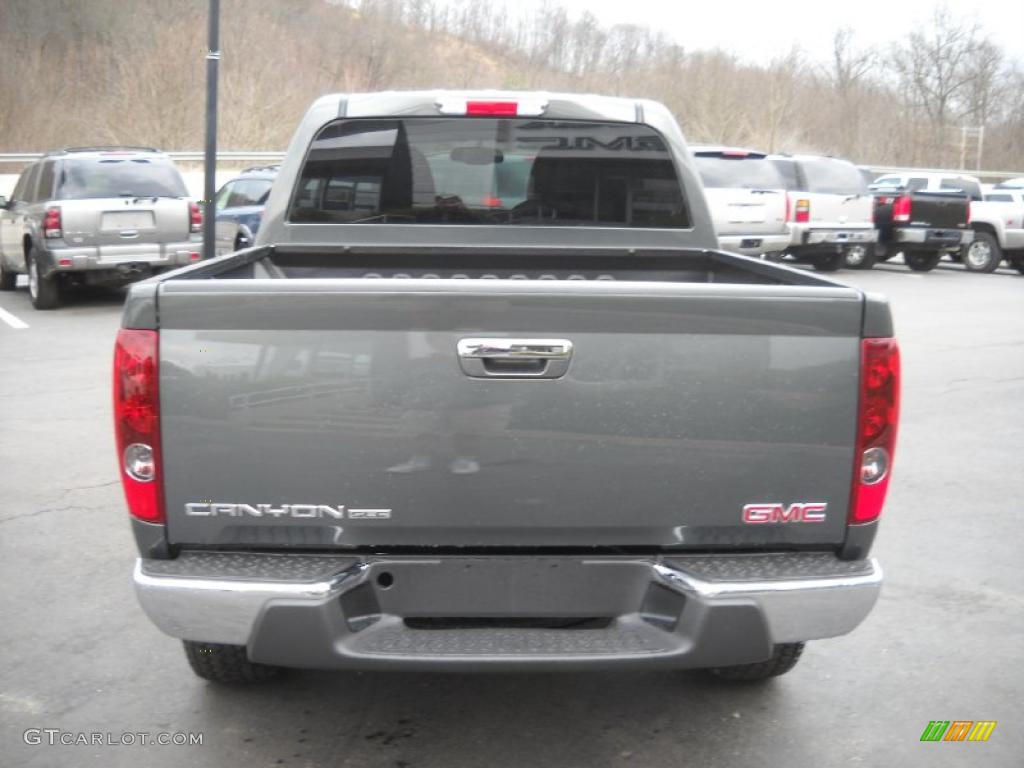 2011 Canyon SLE Crew Cab 4x4 - Gray Green Metallic / Ebony photo #11