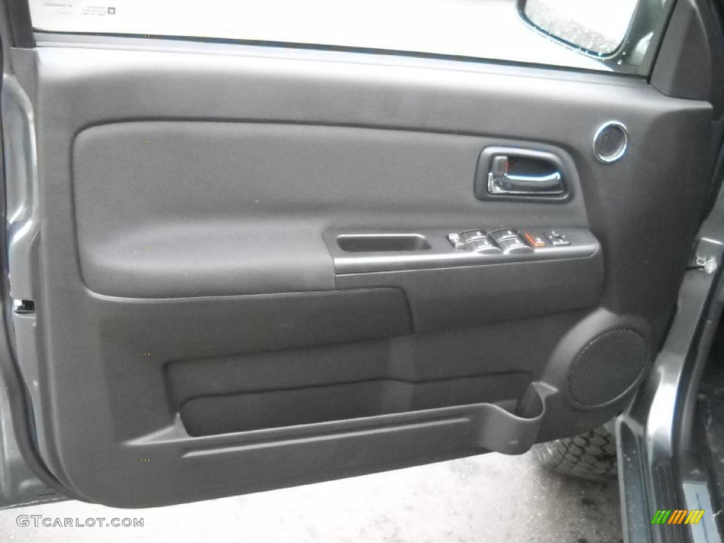 2011 Canyon SLE Crew Cab 4x4 - Gray Green Metallic / Ebony photo #12