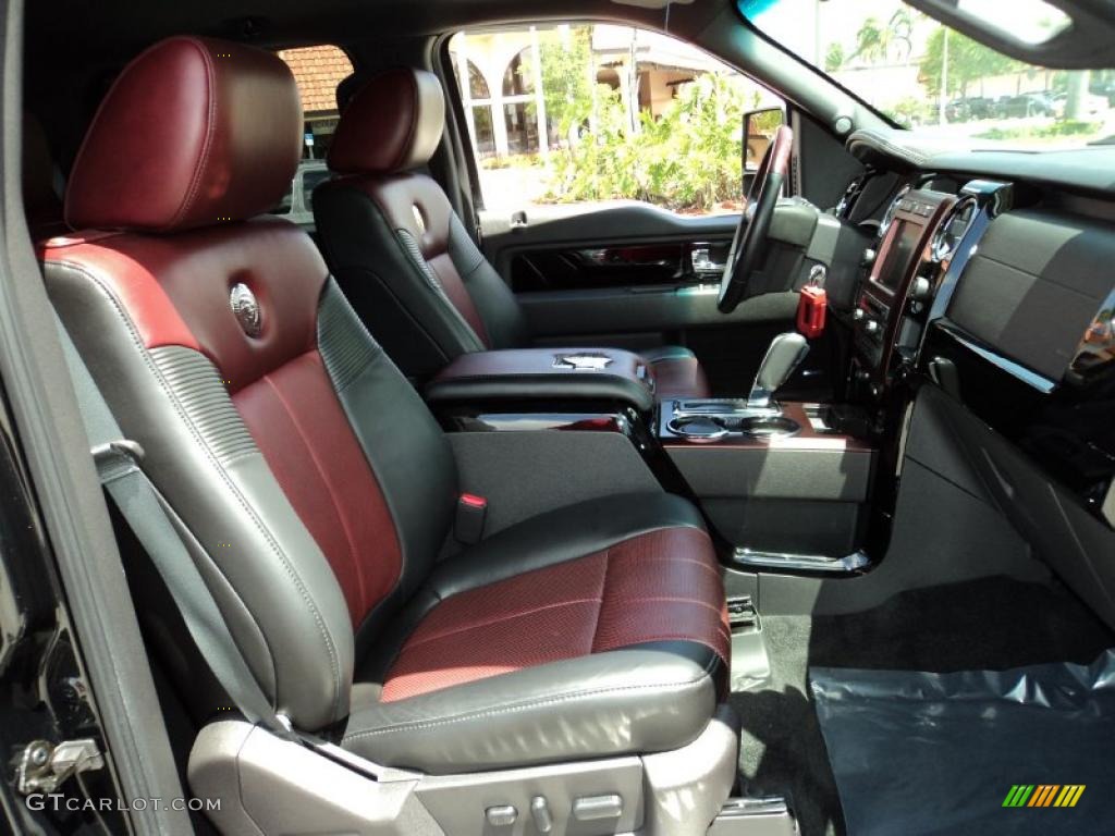 Harley Davidson Lava Red/Black Interior 2010 Ford F150 Harley-Davidson SuperCrew 4x4 Photo #47543264