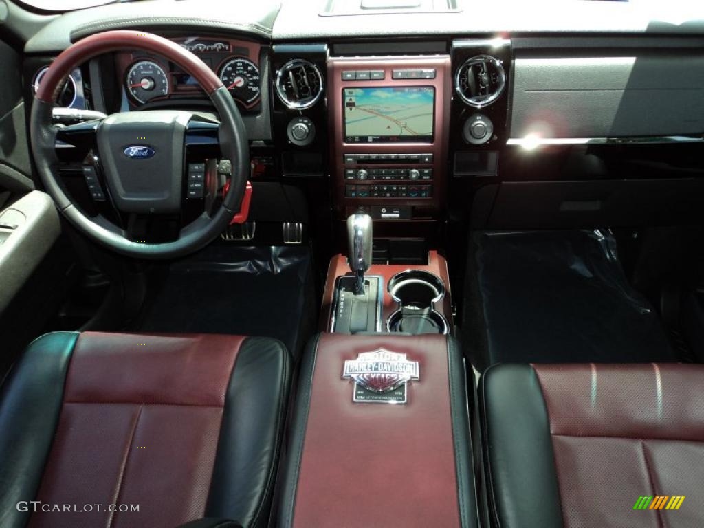 2010 Ford F150 Harley-Davidson SuperCrew 4x4 Harley Davidson Lava Red/Black Dashboard Photo #47543321