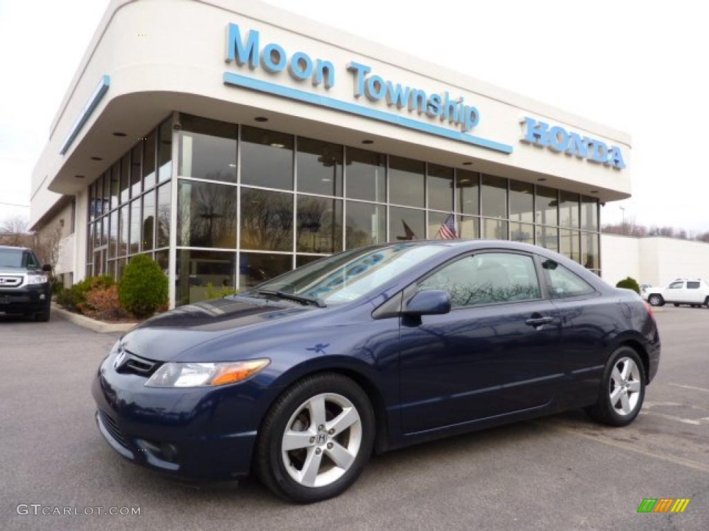 2007 Civic EX Coupe - Royal Blue Pearl / Gray photo #1