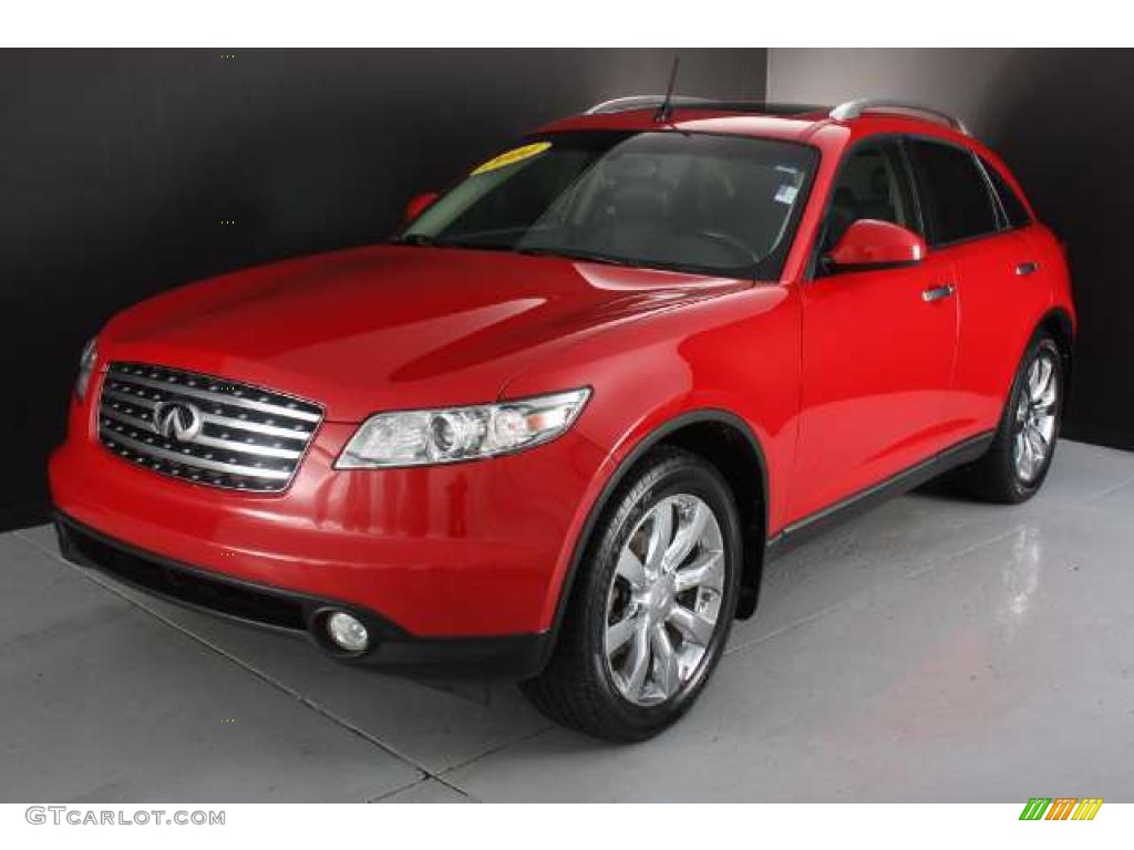 2004 FX 35 AWD - Laser Red / Brick/Black photo #1