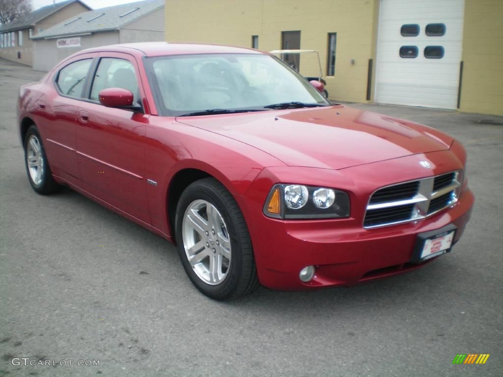 2006 Charger R/T - Inferno Red Crystal Pearl / Dark Slate Gray/Light Graystone photo #10