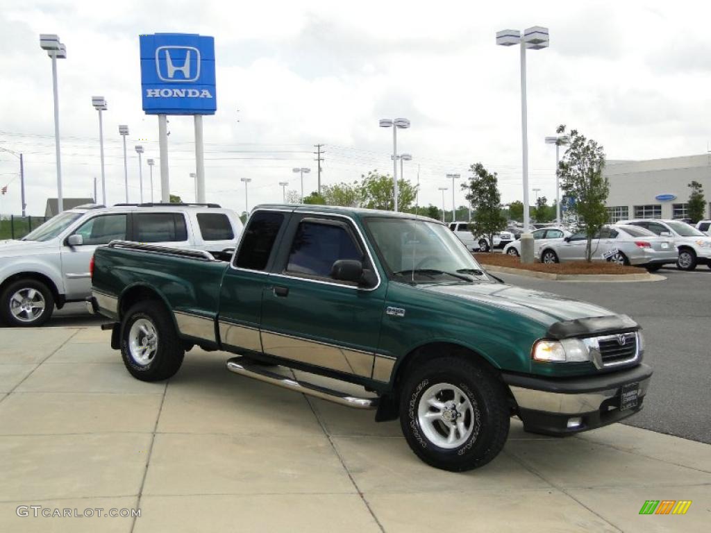 1999 B-Series Truck B4000 SE Extended Cab - Amazon Green Metallic / Gray photo #3