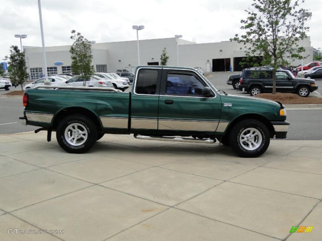 1999 B-Series Truck B4000 SE Extended Cab - Amazon Green Metallic / Gray photo #4