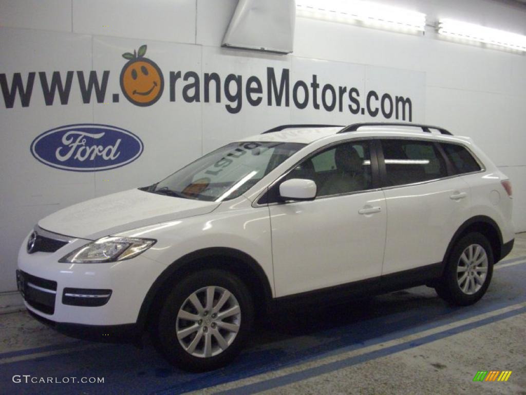 2008 CX-9 Sport AWD - Crystal White Pearl Mica / Sand photo #1