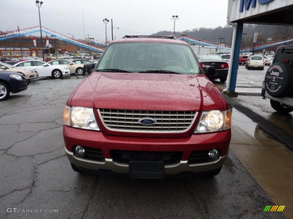 2004 Explorer Eddie Bauer 4x4 - Redfire Metallic / Medium Parchment photo #4