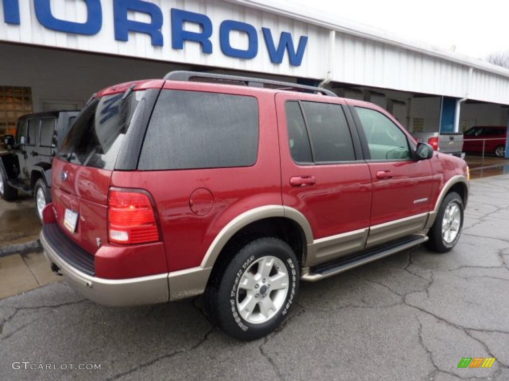 2004 Explorer Eddie Bauer 4x4 - Redfire Metallic / Medium Parchment photo #10