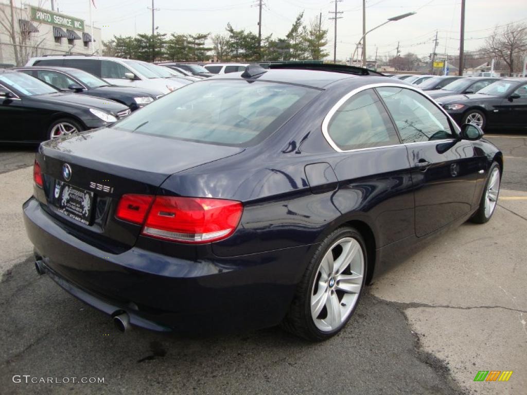 2007 3 Series 335i Coupe - Monaco Blue Metallic / Saddle Brown/Black photo #4