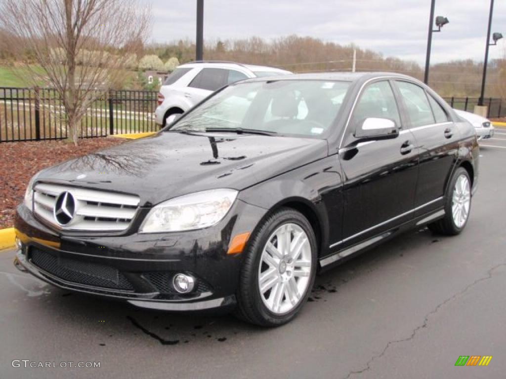 2008 C 300 4Matic Sport - Obsidian Black Metallic / Black photo #1