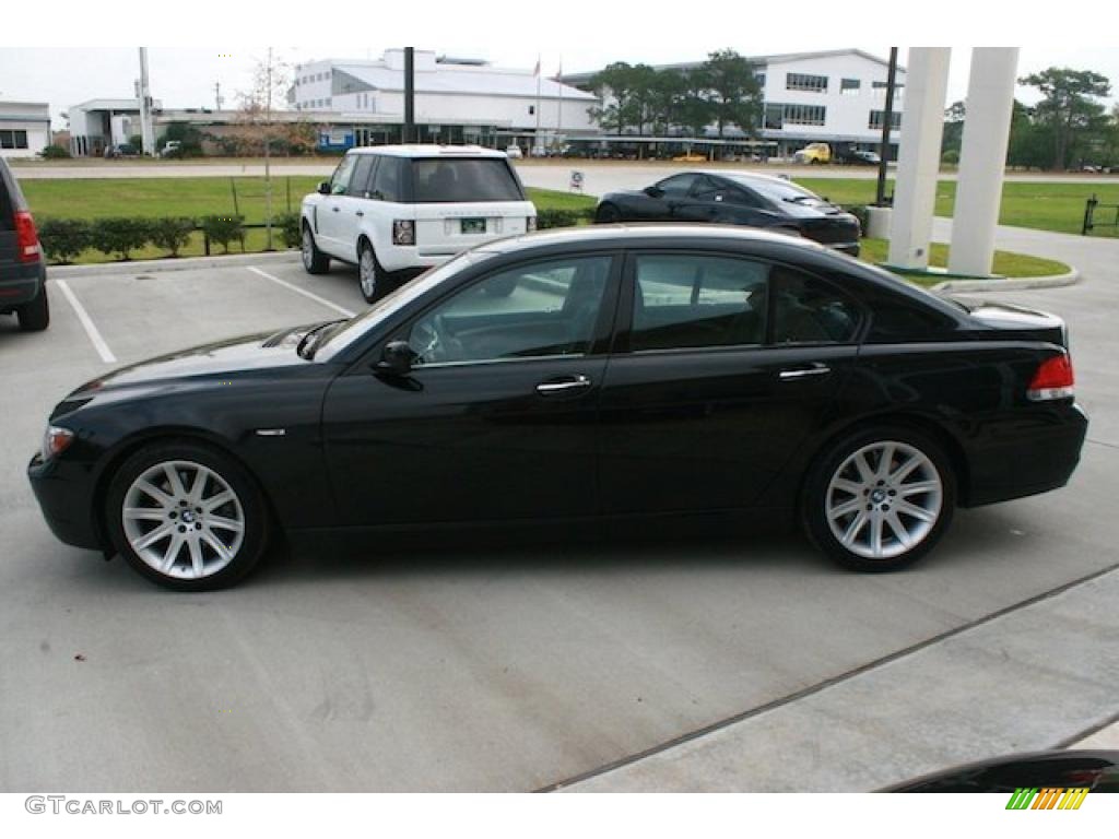 2006 7 Series 750i Sedan - Black Sapphire Metallic / Black/Black photo #8