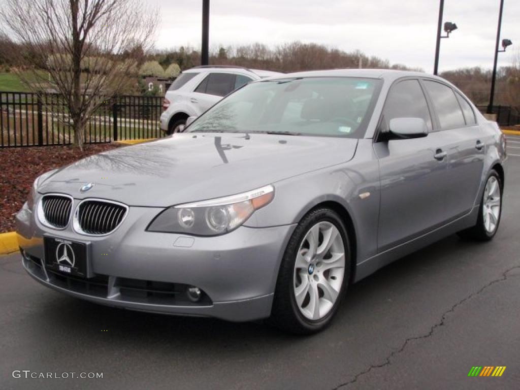 2005 5 Series 545i Sedan - Silver Grey Metallic / Grey photo #1