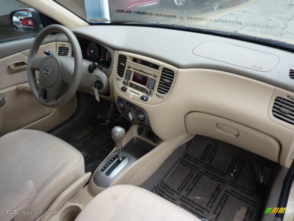 2010 Kia Rio LX Sedan Beige Dashboard Photo #47550680