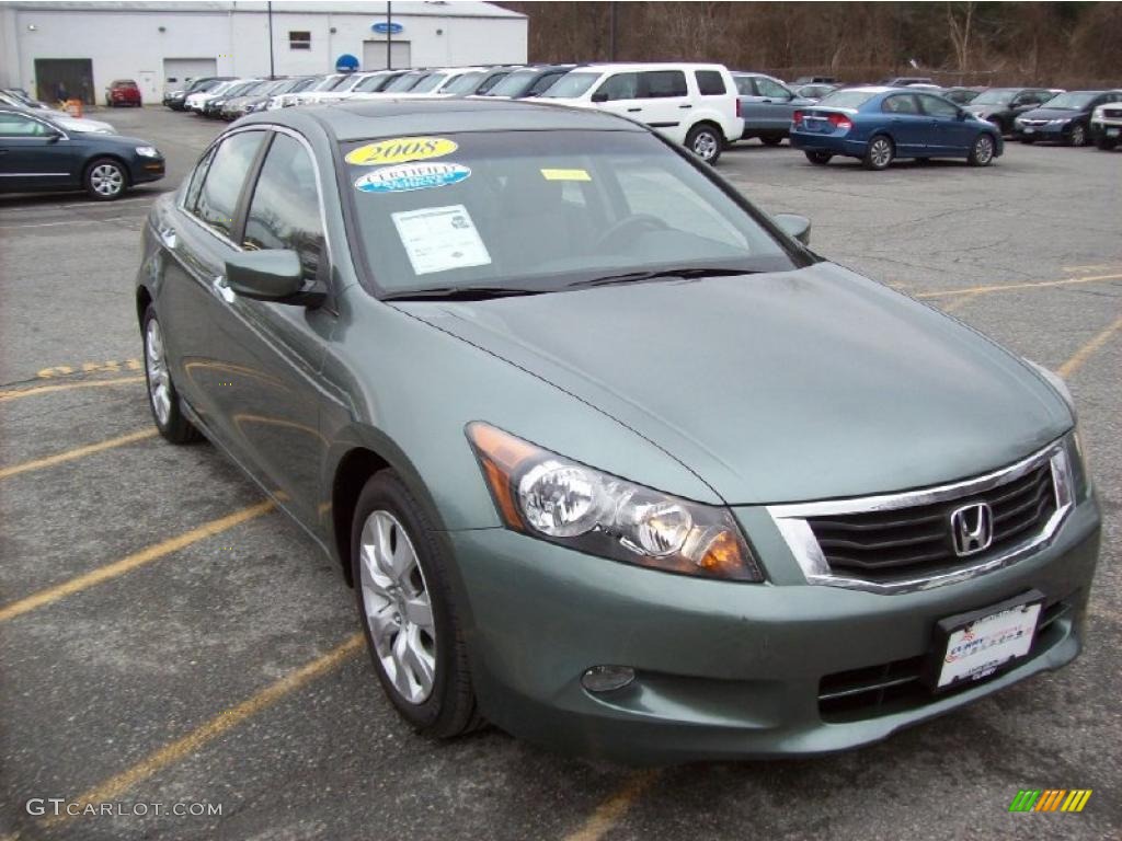 2008 Accord EX-L V6 Sedan - Mystic Green Metallic / Gray photo #1