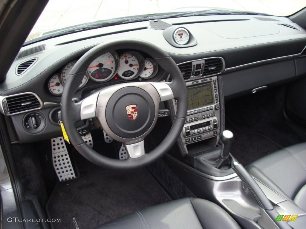 Black Interior 2008 Porsche 911 Carrera S Cabriolet Photo #47553683