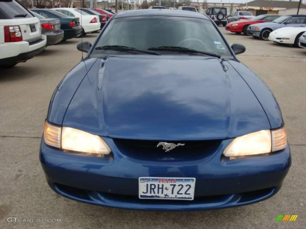 1998 Mustang GT Coupe - Light Atlantic Blue / Saddle photo #1