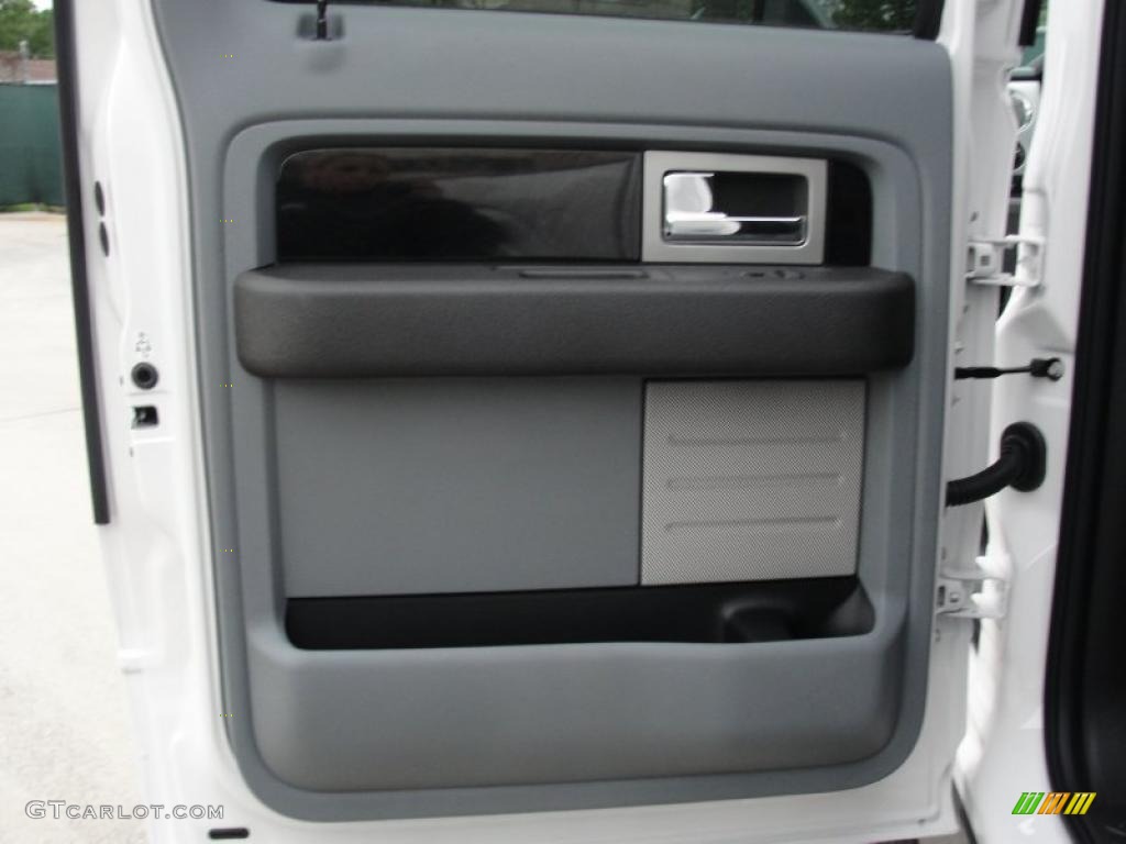 2011 Ford F150 Platinum SuperCrew Steel Gray/Black Door Panel Photo #47554478