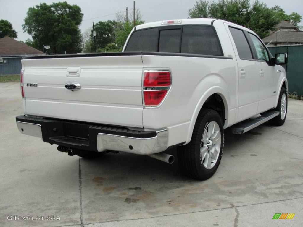 White Platinum Metallic Tri-Coat 2011 Ford F150 Lariat SuperCrew Exterior Photo #47554829
