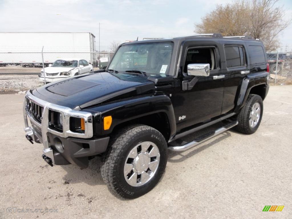 Black 2007 Hummer H3 Standard H3 Model Exterior Photo #47555612