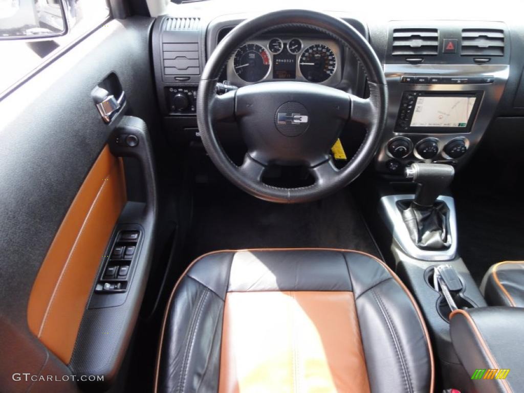 2007 Hummer H3 Standard H3 Model Ebony Black/Morocco Dashboard Photo #47556050