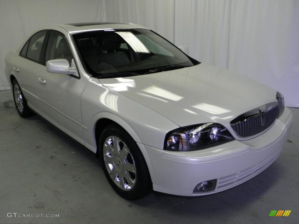 2004 LS V8 - Ceramic White Tri-Coat / Dark Stone/Medium Light Stone photo #1