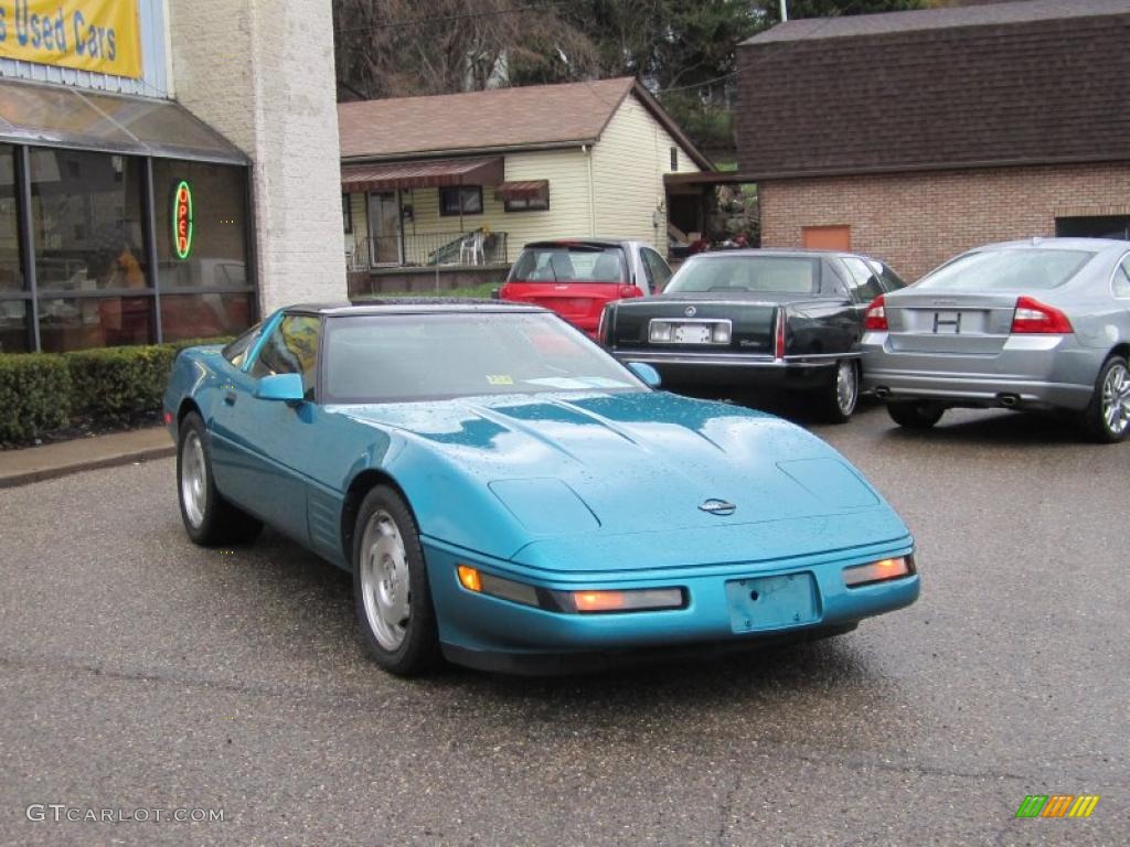 1993 Corvette Coupe - Bright Aqua Metallic / Black photo #1