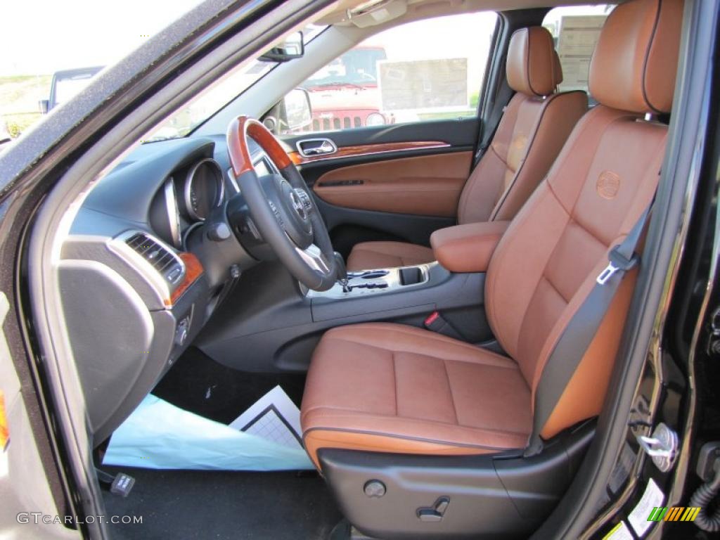 New Saddle/Black Interior 2011 Jeep Grand Cherokee Overland Photo #47557193