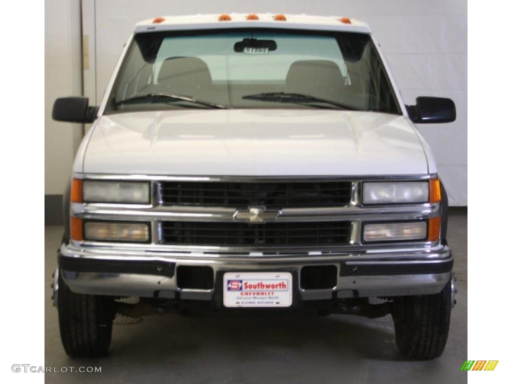 1997 C/K 3500 K3500 Crew Cab 4x4 Dually - Summit White / Blue photo #2