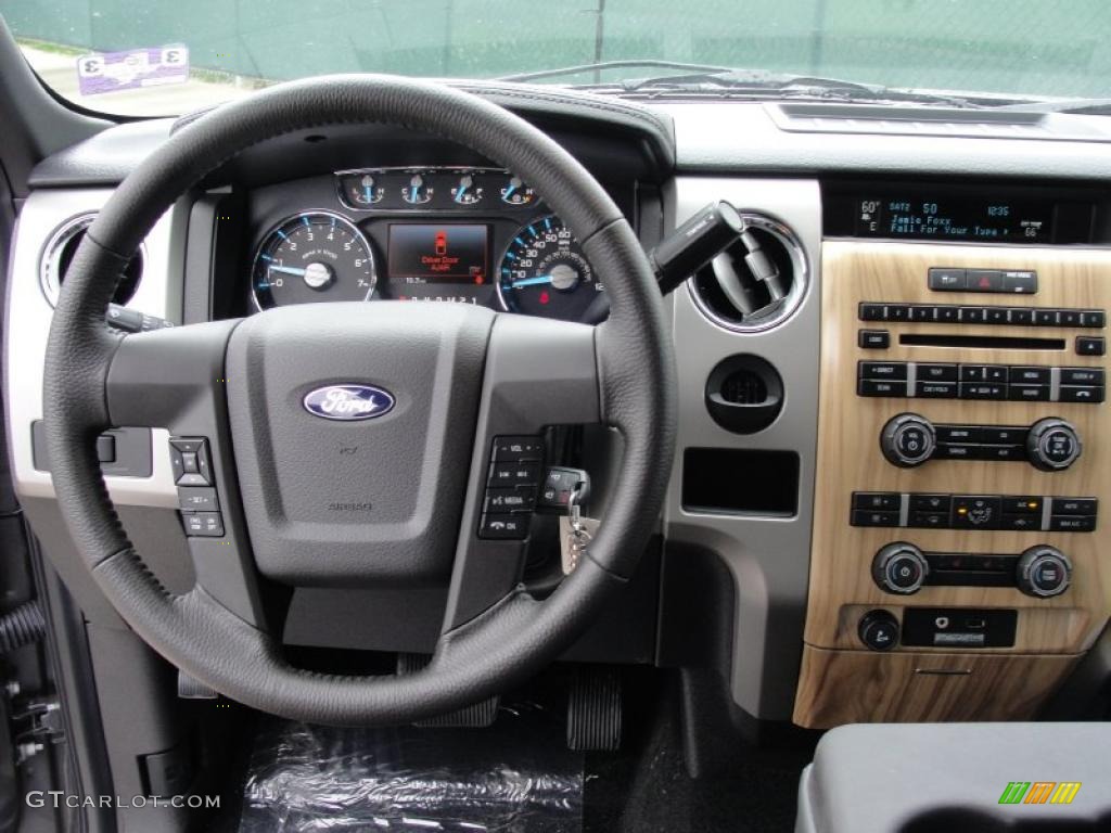 2011 Ford F150 Lariat SuperCab Black Dashboard Photo #47558195