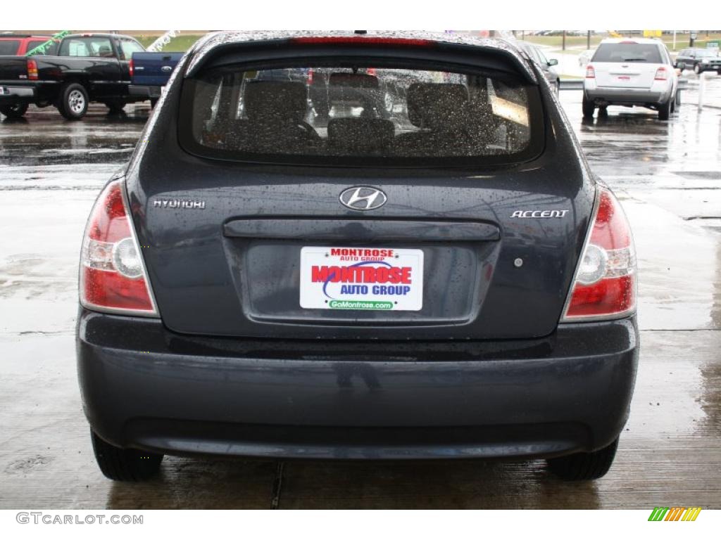2008 Accent GS Coupe - Charcoal Gray / Black photo #6