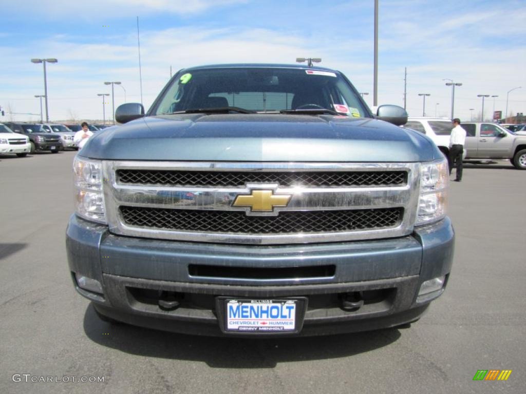 2009 Silverado 1500 LTZ Crew Cab 4x4 - Blue Granite Metallic / Ebony photo #3