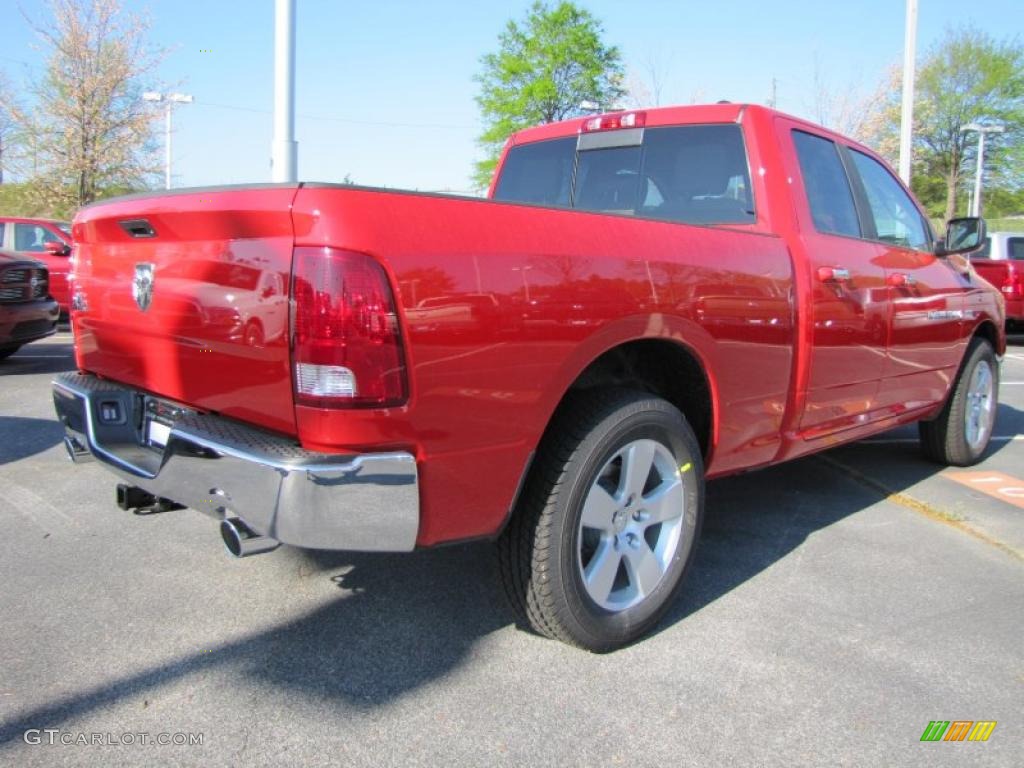 2011 Ram 1500 Big Horn Quad Cab - Flame Red / Dark Slate Gray/Medium Graystone photo #3