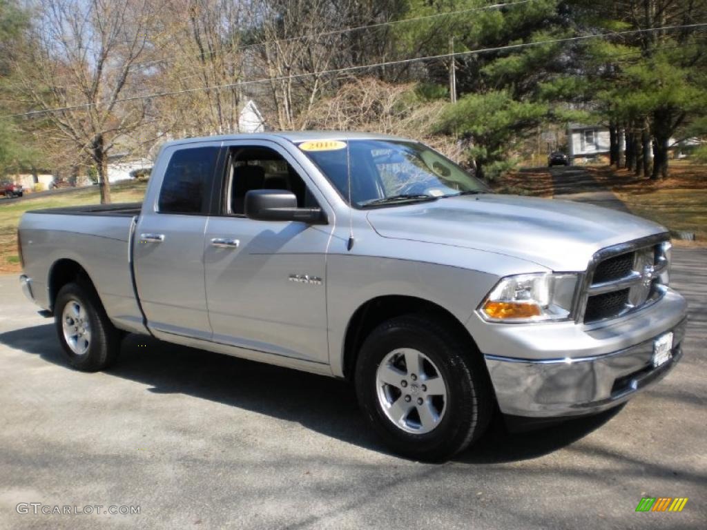 2010 Ram 1500 SLT Quad Cab 4x4 - Bright Silver Metallic / Dark Slate/Medium Graystone photo #3