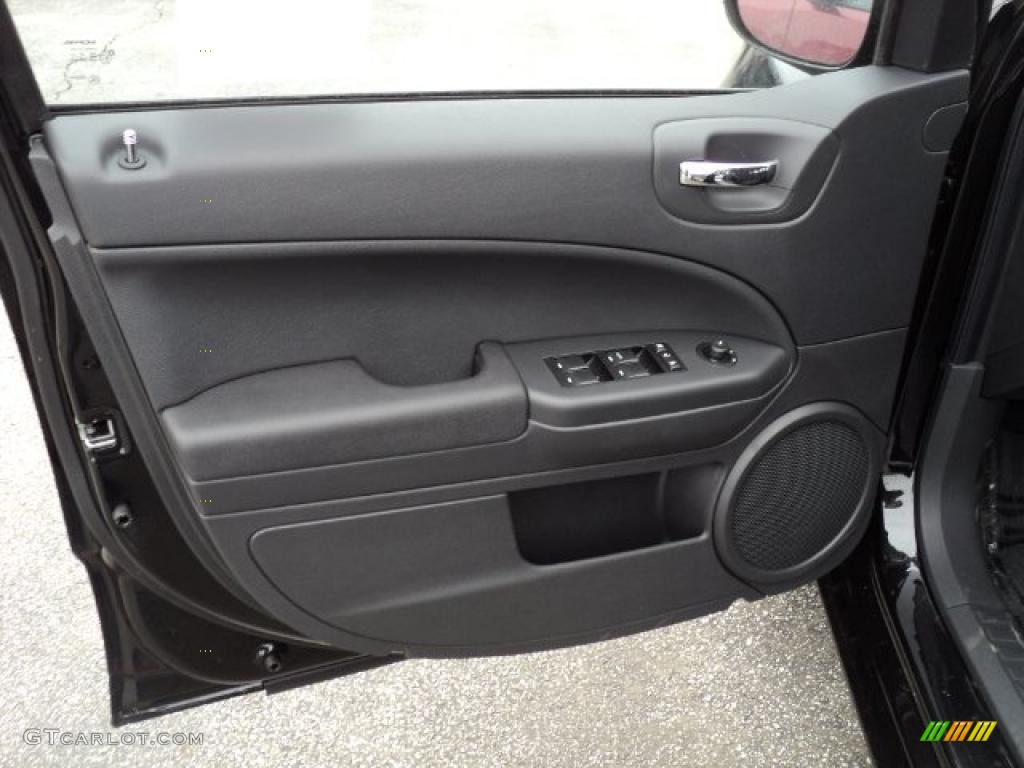 2011 Dodge Caliber Rush Dark Slate Gray/Red Door Panel Photo #47562392
