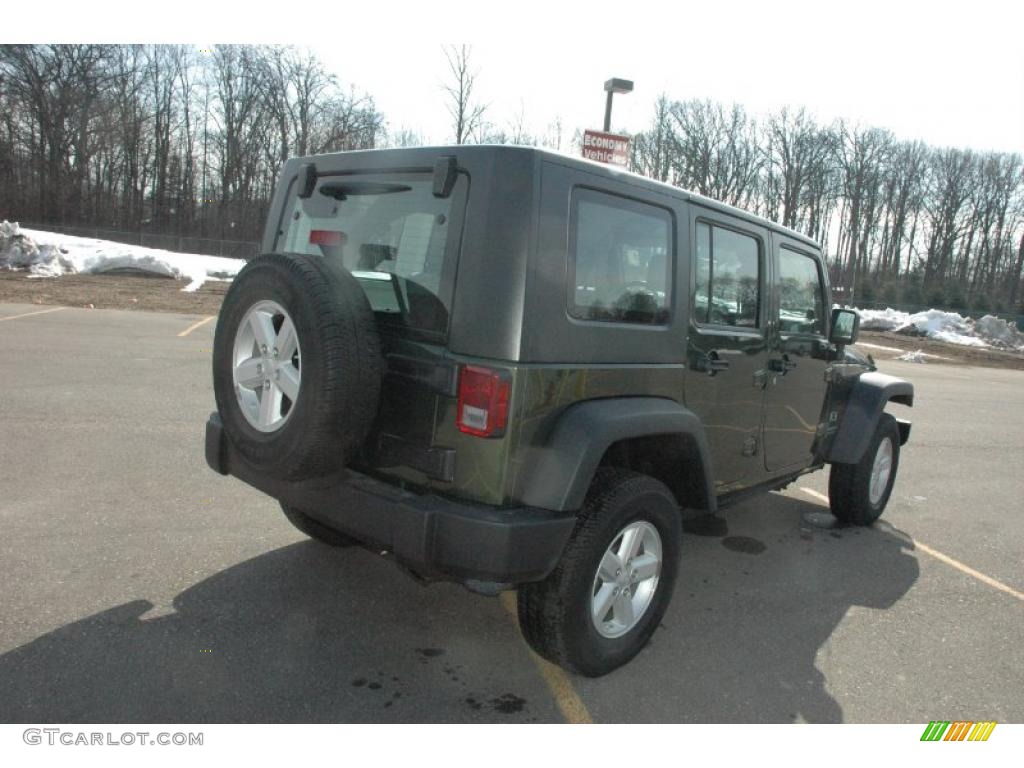 2008 Wrangler Unlimited X 4x4 - Jeep Green Metallic / Dark Slate Gray/Med Slate Gray photo #5