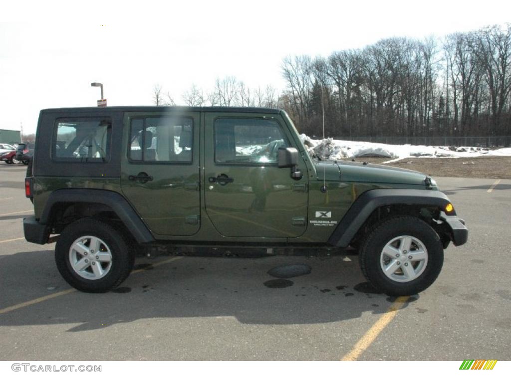 2008 Wrangler Unlimited X 4x4 - Jeep Green Metallic / Dark Slate Gray/Med Slate Gray photo #12