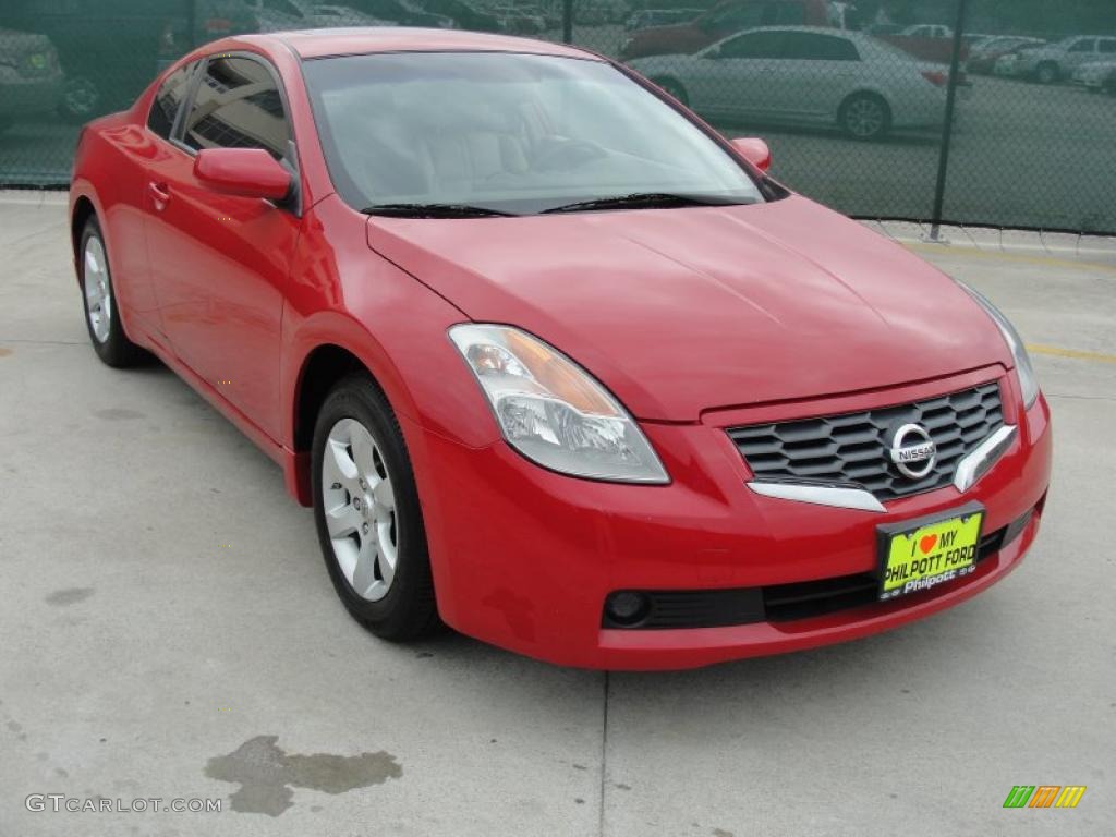 2008 Altima 2.5 S Coupe - Code Red Metallic / Blond photo #1
