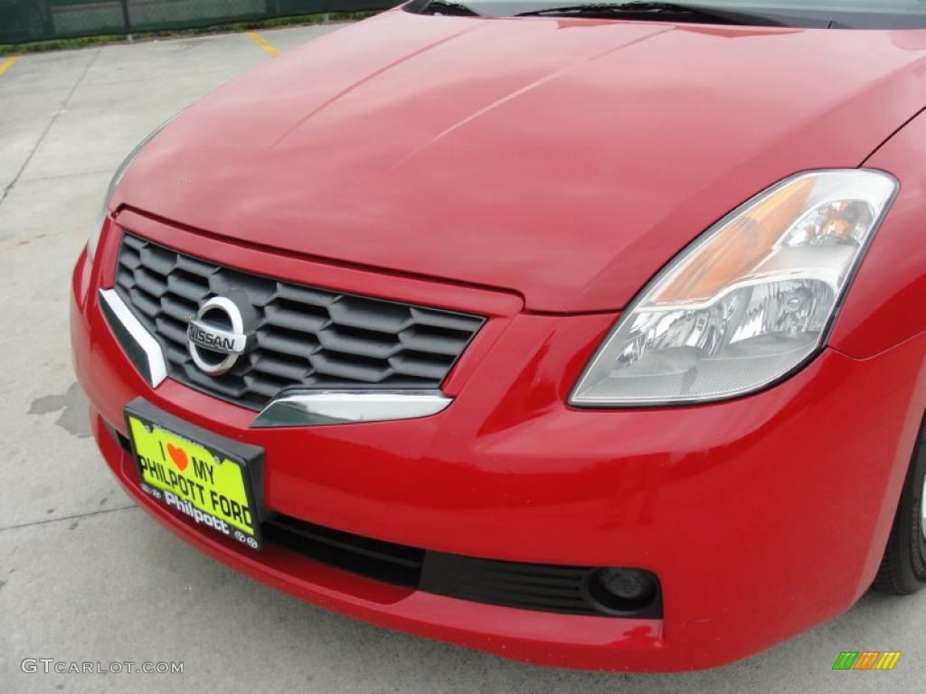 2008 Altima 2.5 S Coupe - Code Red Metallic / Blond photo #11