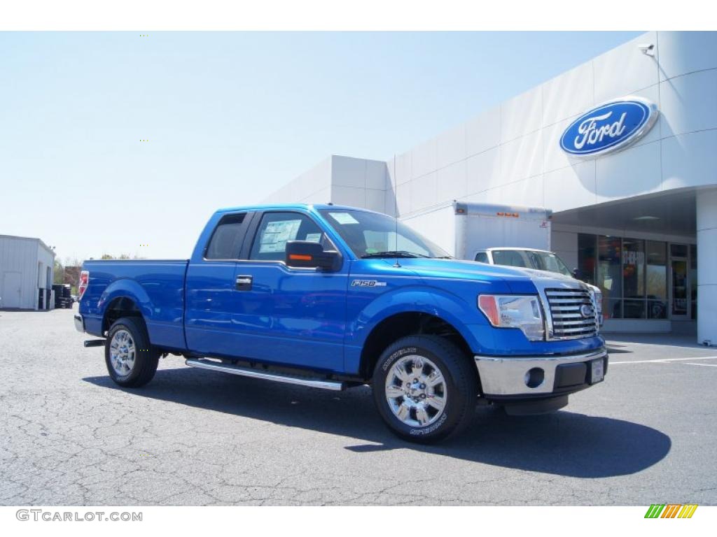 2011 F150 XLT SuperCab - Blue Flame Metallic / Steel Gray photo #1
