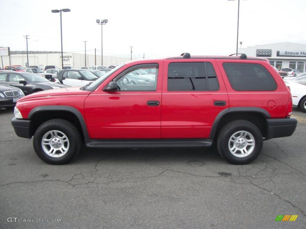 2003 Durango Sport 4x4 - Flame Red / Dark Slate Gray photo #4