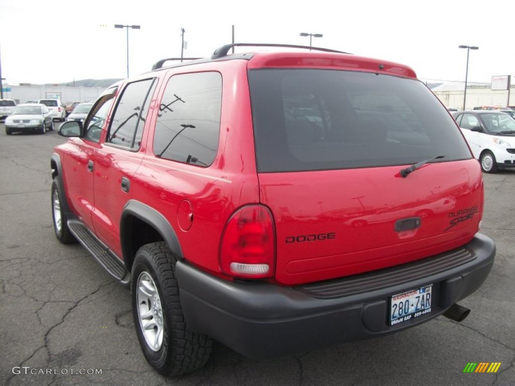 2003 Durango Sport 4x4 - Flame Red / Dark Slate Gray photo #5
