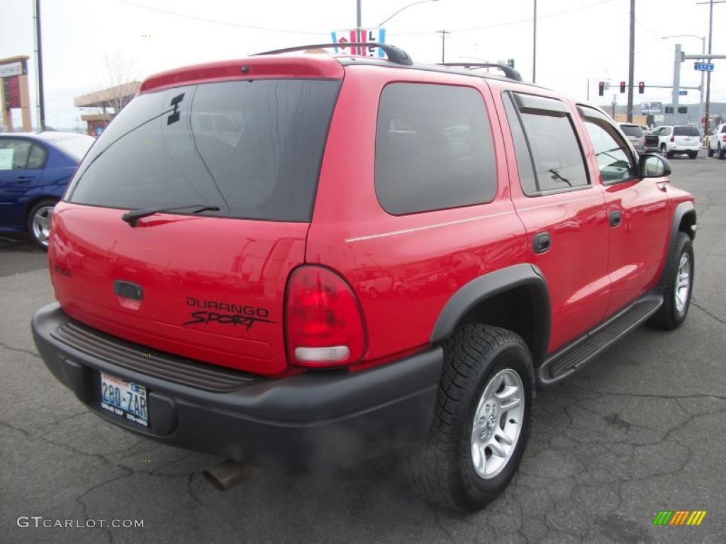 2003 Durango Sport 4x4 - Flame Red / Dark Slate Gray photo #7
