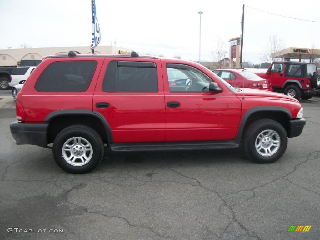 2003 Durango Sport 4x4 - Flame Red / Dark Slate Gray photo #8