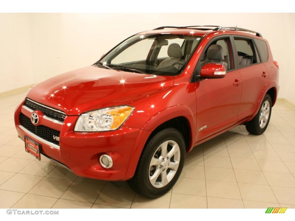 2011 RAV4 V6 Limited 4WD - Barcelona Red Metallic / Ash photo #3