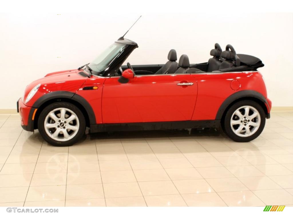2008 Cooper Convertible - Chili Red / Panther Black photo #4